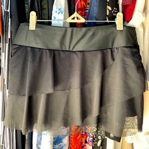 Black ballerina tulle tennis skirt